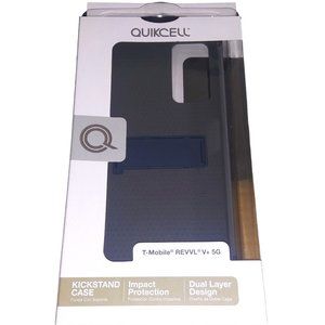 QUIKCELL T-Mobile REVVL V+ 5G Kickstand Case Blue and Gray NIB